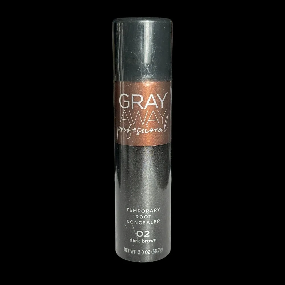 2 Pack Gray Away Professional Temporary Root Concealer 02 Dark Brown 2oz Spray